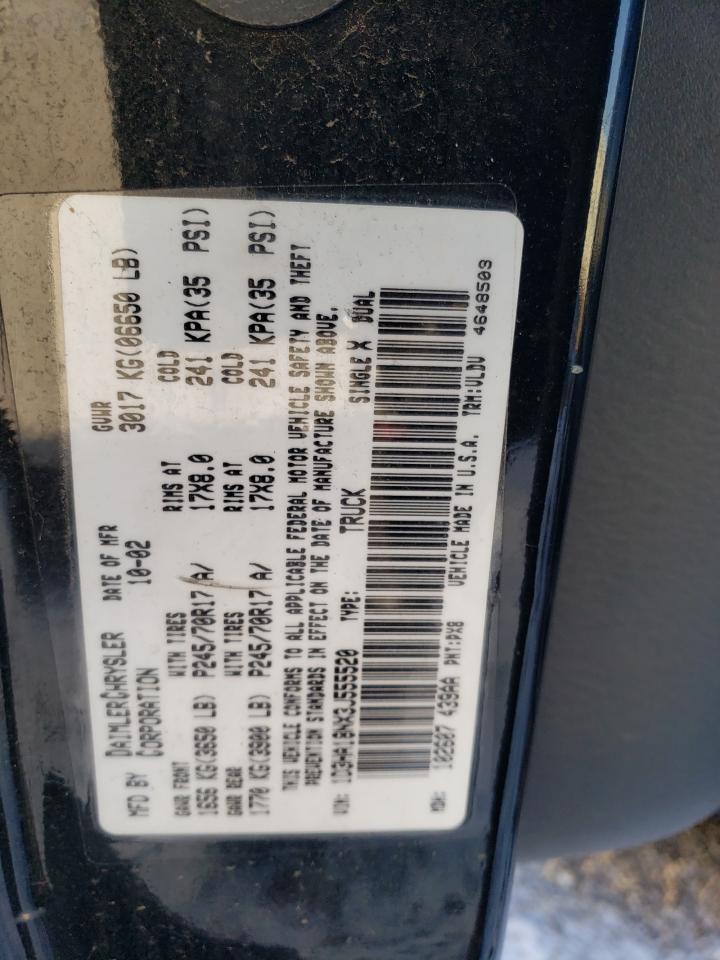 2003 Dodge Ram 1500 St VIN: 1D3HA18NX3J555520 Lot: 56567214