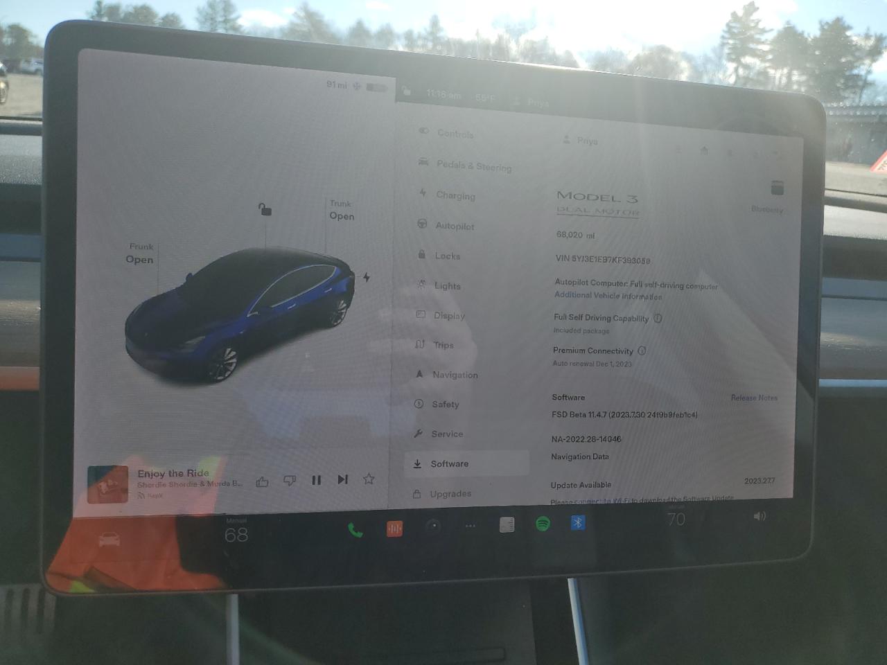 5YJ3E1EB7KF393059 2019 Tesla Model 3