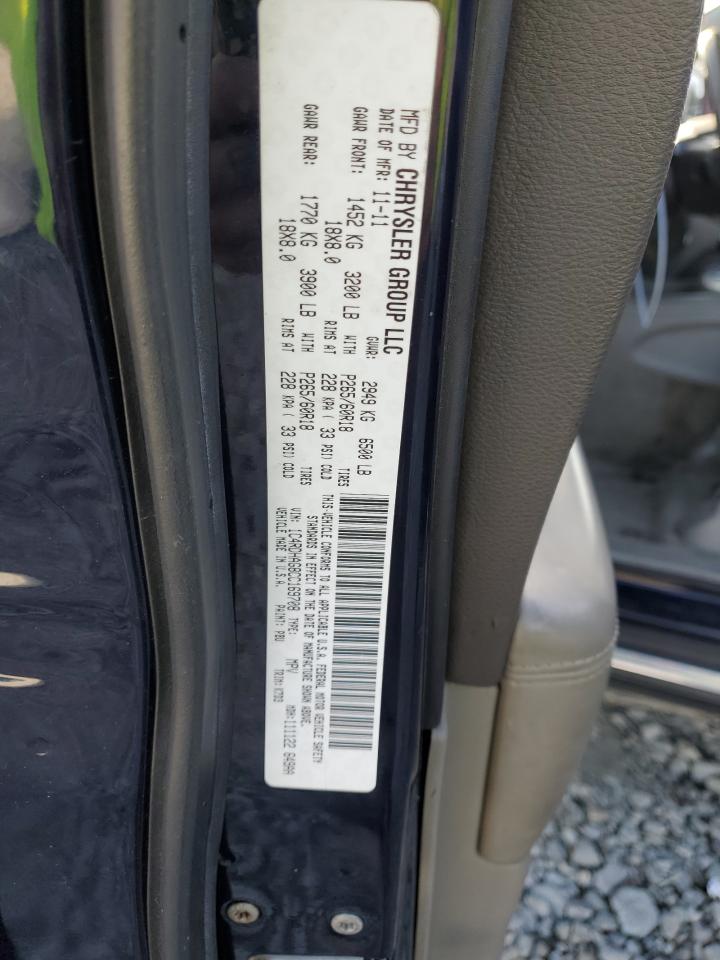 2012 Dodge Durango Sxt VIN: 1C4RDHAG8CC169708 Lot: 78464293