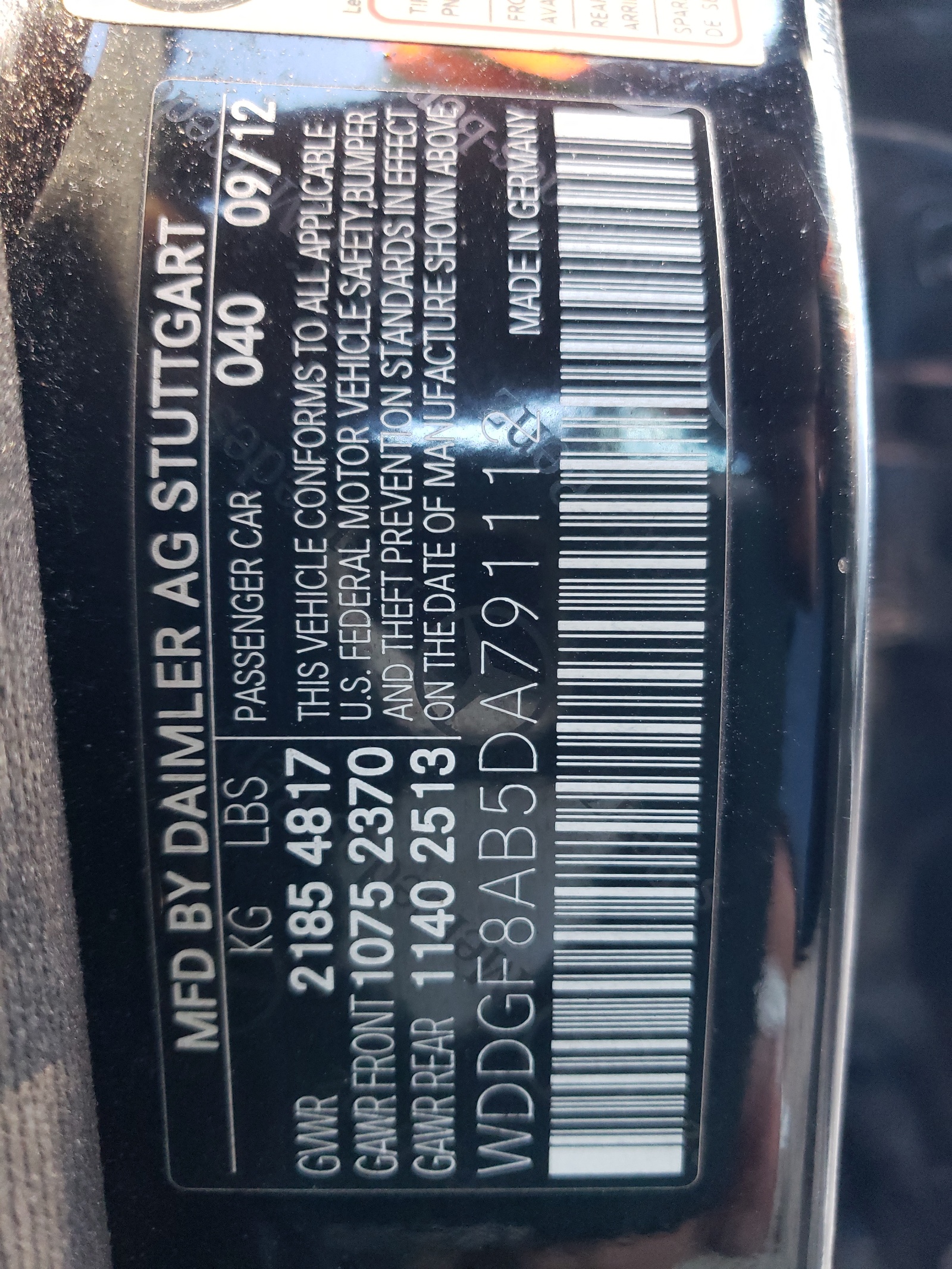 WDDGF8AB5DA791112 2013 Mercedes-Benz C 300 4Matic