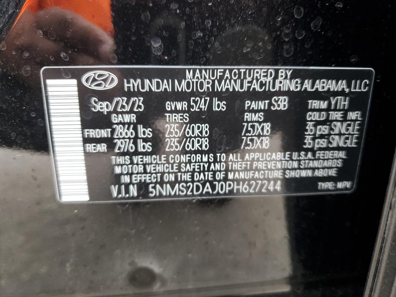 5NMS2DAJ0PH627244 2023 Hyundai Santa Fe Sel