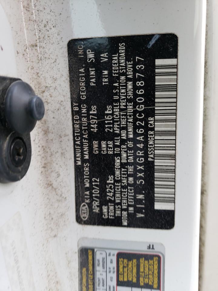 2012 Kia Optima Sx VIN: 5XXGR4A62CG068737 Lot: 78737273