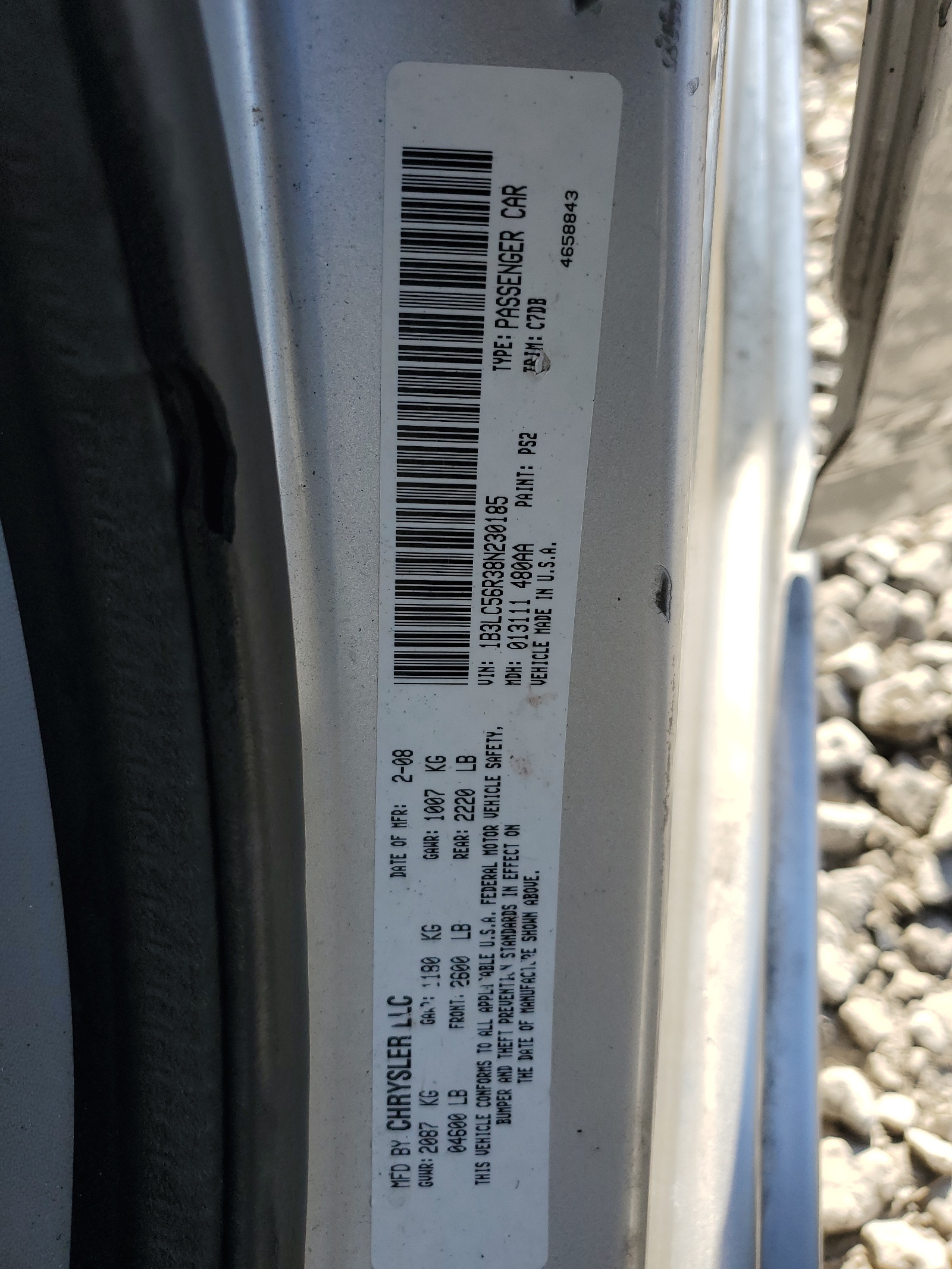 1B3LC56R38N230185 2008 Dodge Avenger Sxt