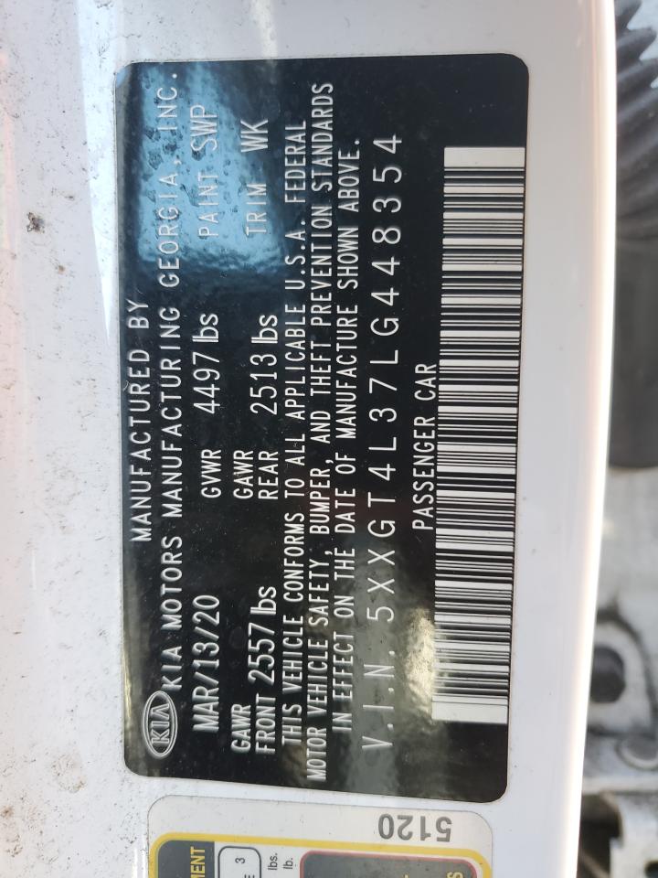 2020 Kia Optima Lx VIN: 5XXGT4L37LG448354 Lot: 44161185