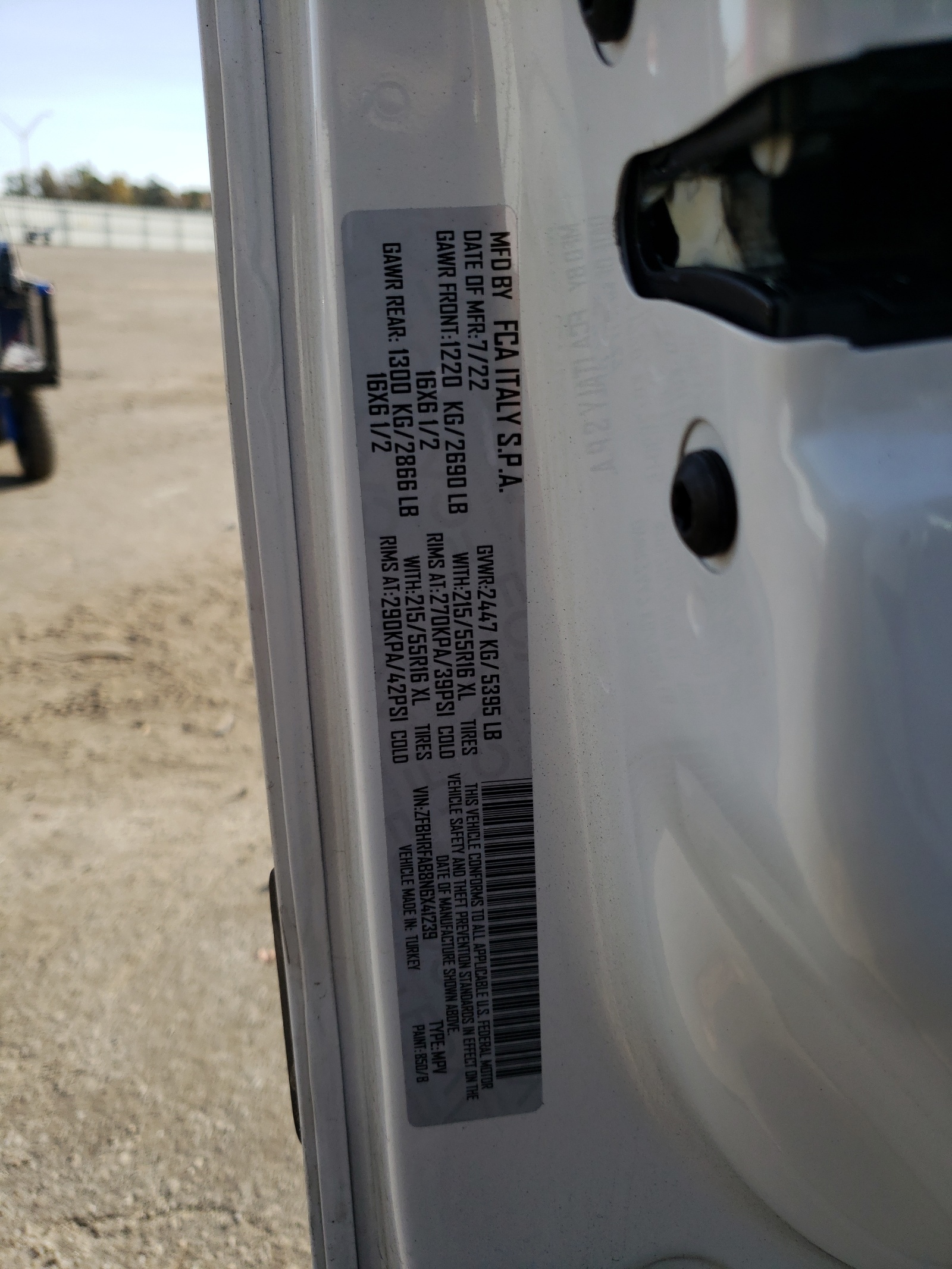 ZFBHRFAB8N6X41239 2022 Ram Promaster City Tradesman