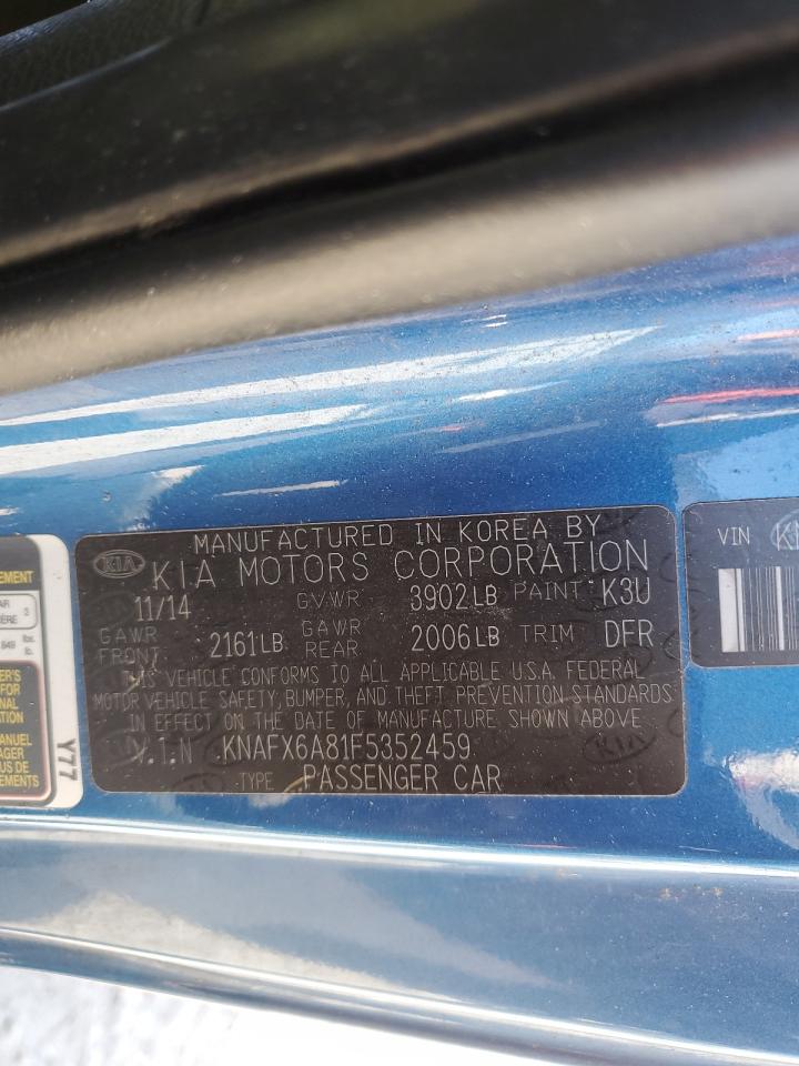 KNAFX6A81F5352459 2015 KIA FORTE - Image 12