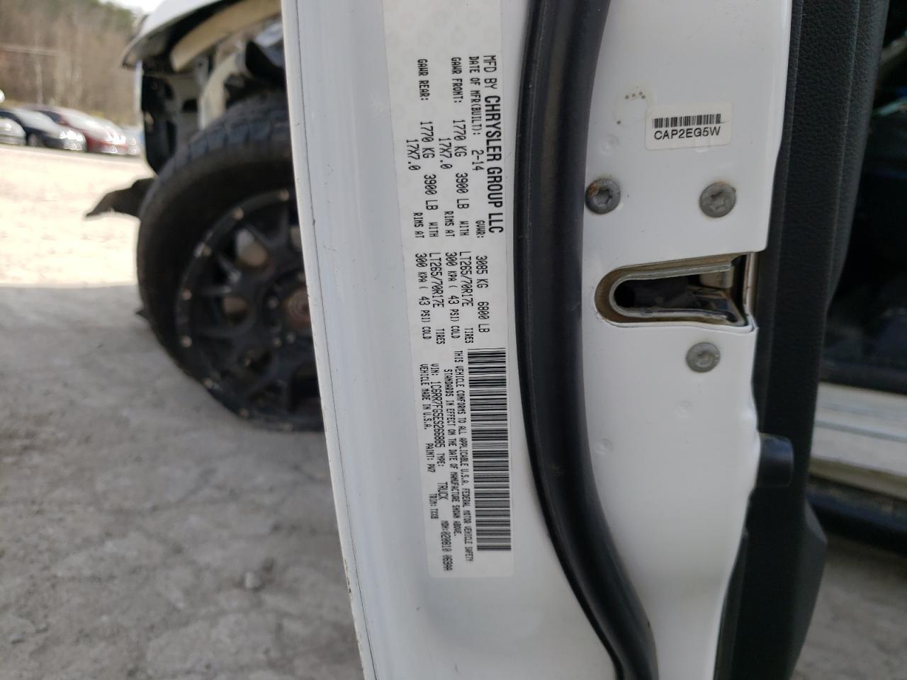 2014 Ram 1500 St VIN: 1C6RR7FG5ES266885 Lot: 76909863