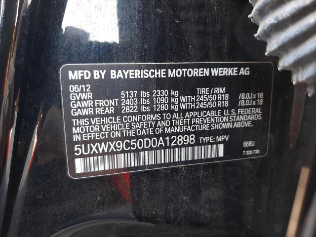 5UXWX9C50D0A12898 | 2013 BMW x3 xdrive28i