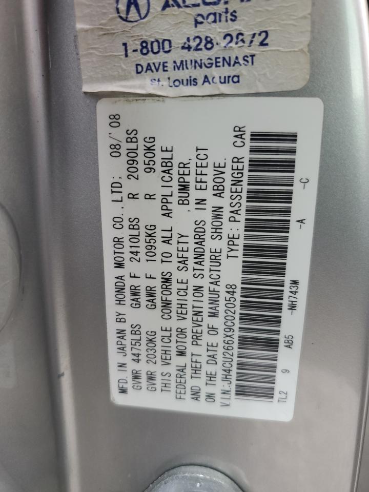 JH4CU266X9C020548 2009 Acura Tsx