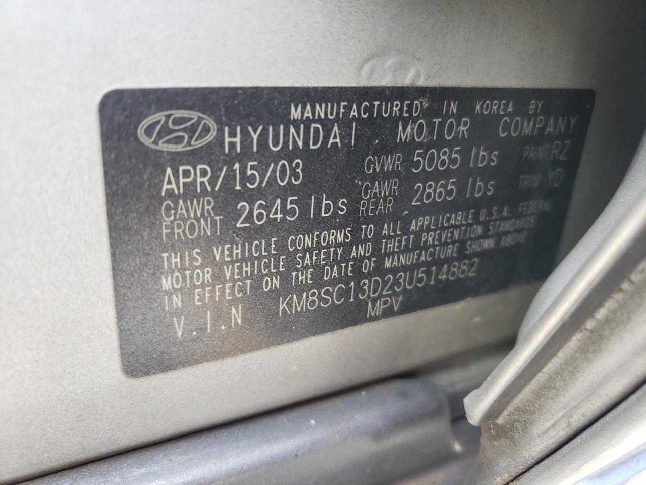 2003 Hyundai Santa Fe - Image 15