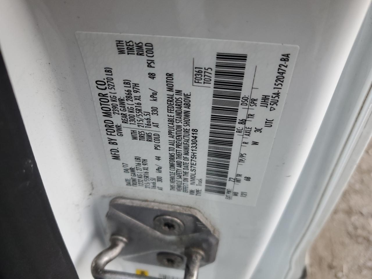 NM0LS7E75H1330418 2017 Ford Transit Connect Xl