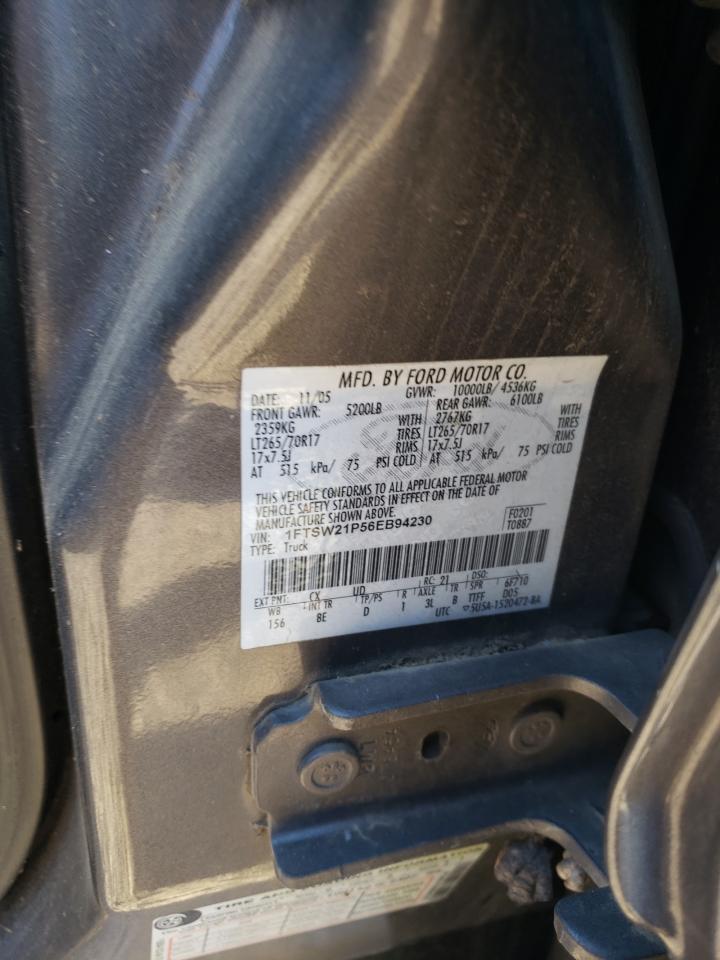 1FTSW21P56EB94230 2006 Ford F250 Super Duty