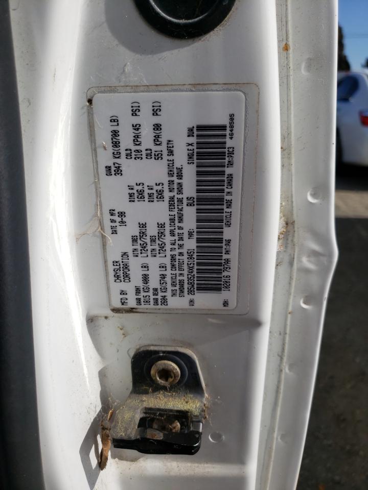 1999 Dodge Ram Wagon B3500 VIN: 2B5WB35Z4XK518451 Lot: 73903083