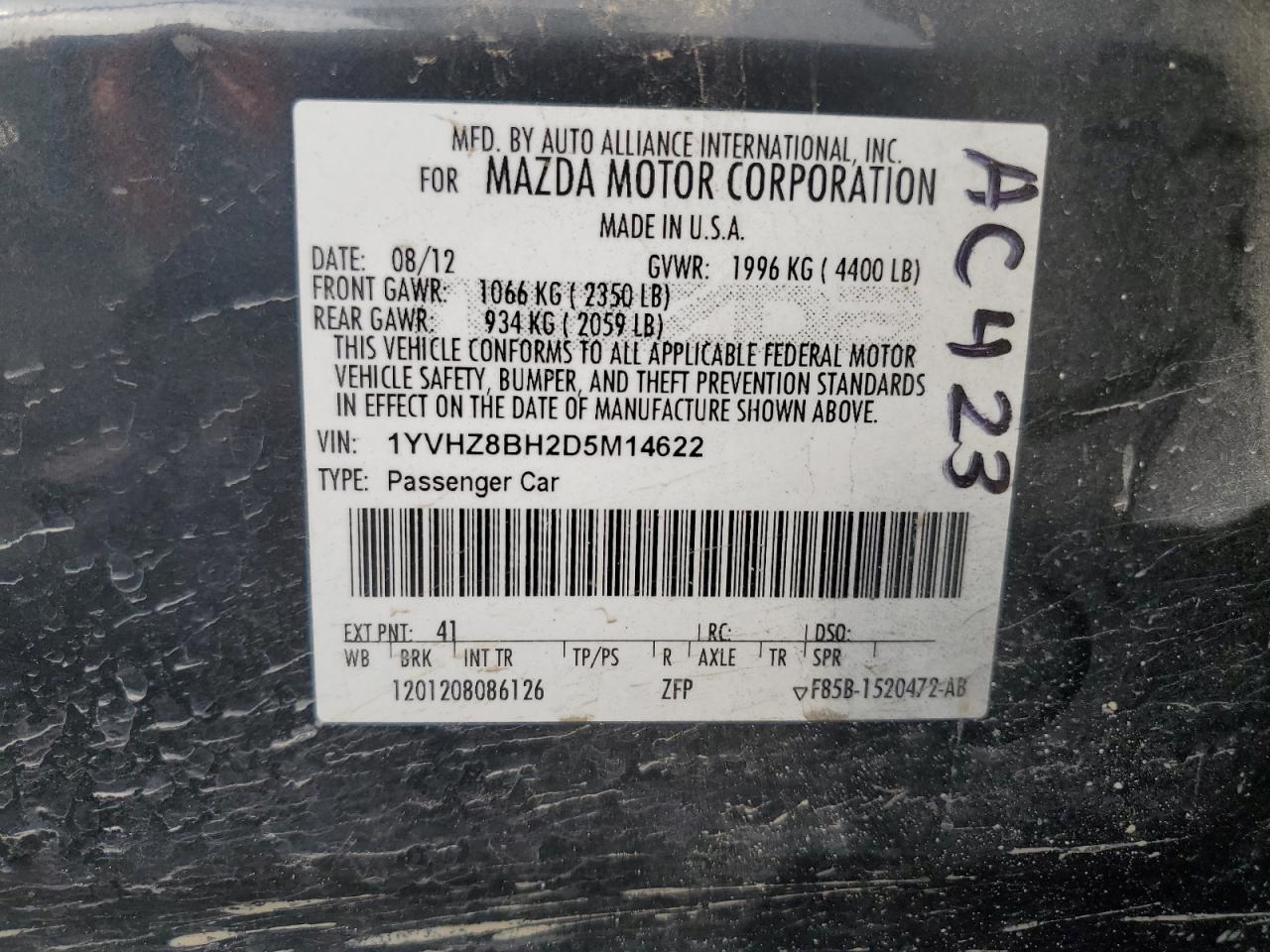 2013 Mazda 6 Sport VIN: 1YVHZ8BH2D5M14622 Lot: 74163263