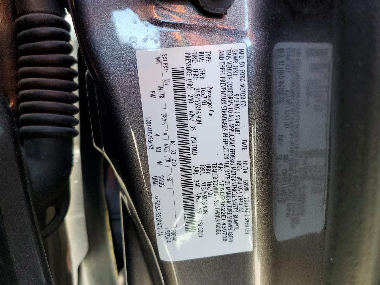 1FADP3K22EL439788 2014 Ford Focus Se