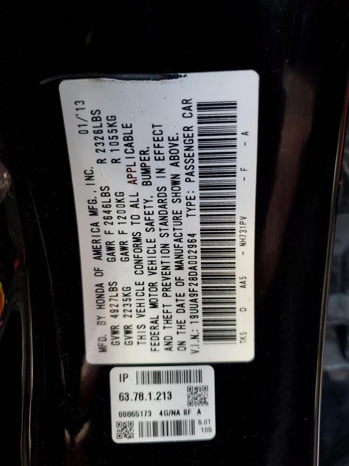 19UUA9F28DA002964 2013 Acura Tl