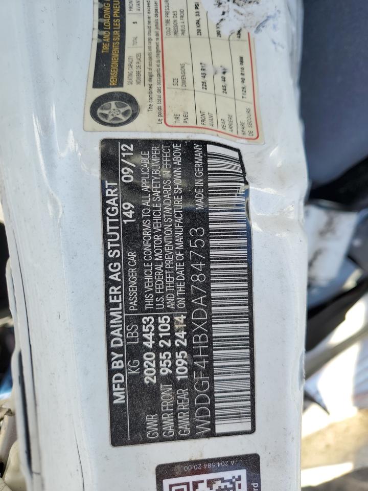 2013 Mercedes-Benz C 250 VIN: WDDGF4HBXDA784753 Lot: 46829515