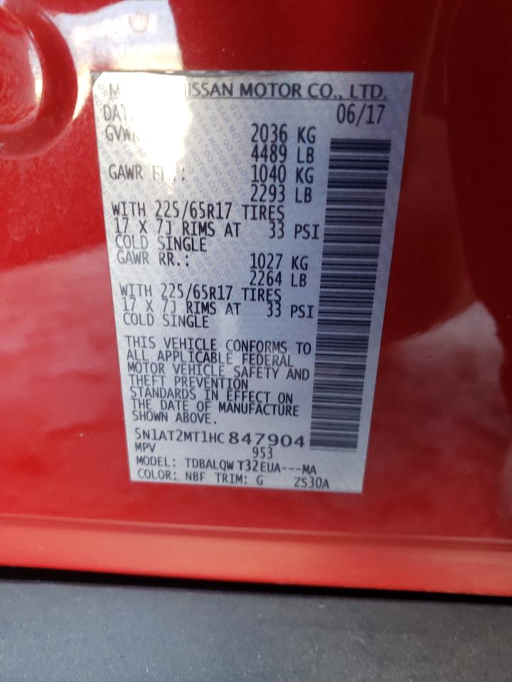 5N1AT2MT1HC847904 2017 NISSAN ROGUE - Image 14