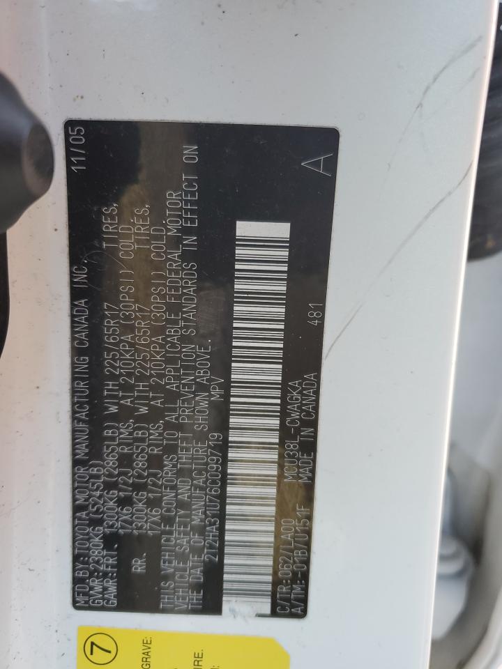 2006 Lexus Rx 330 VIN: 2T2HA31U76C099719 Lot: 78552073