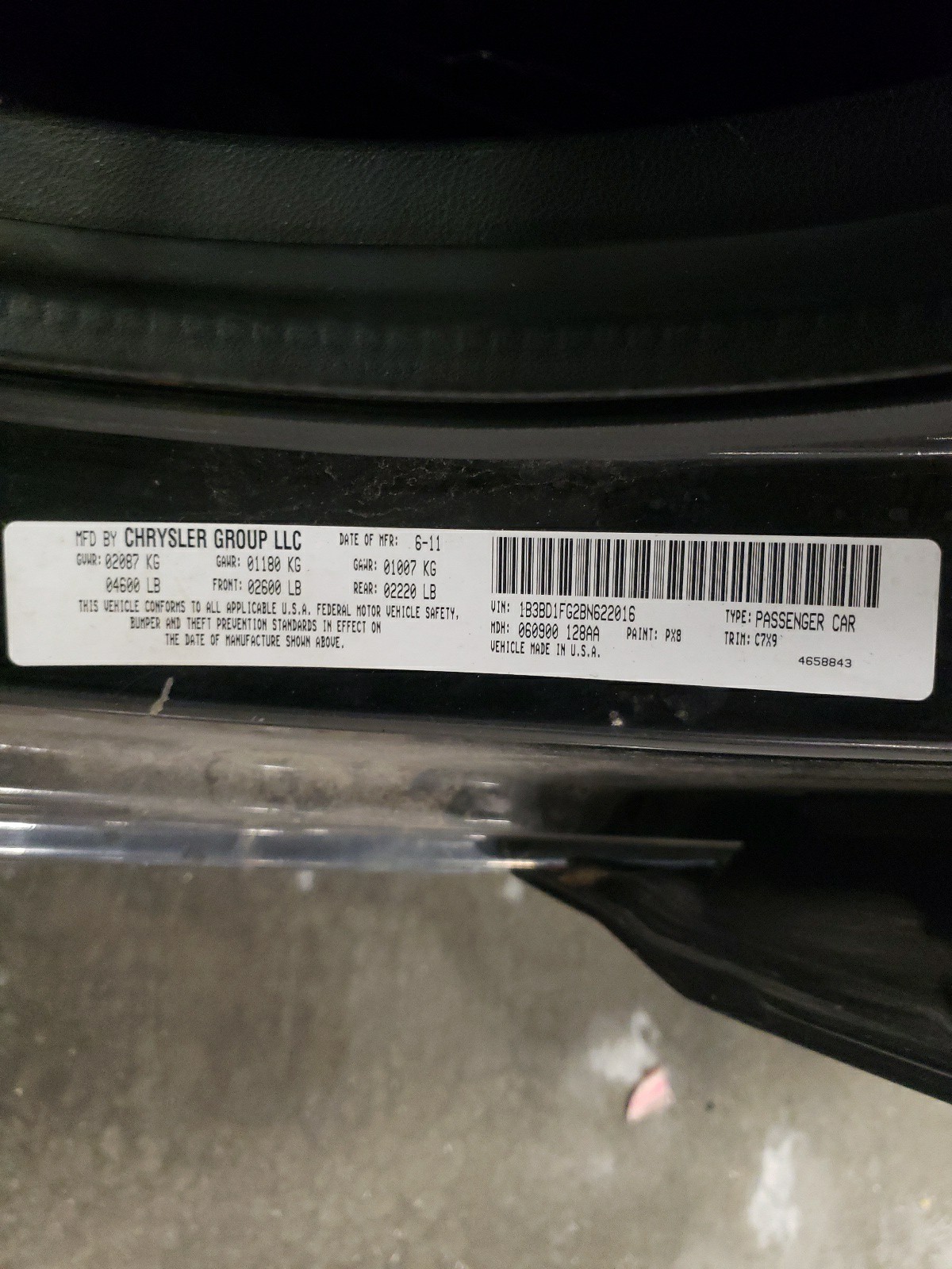 1B3BD1FG2BN622016 2011 Dodge Avenger Mainstreet