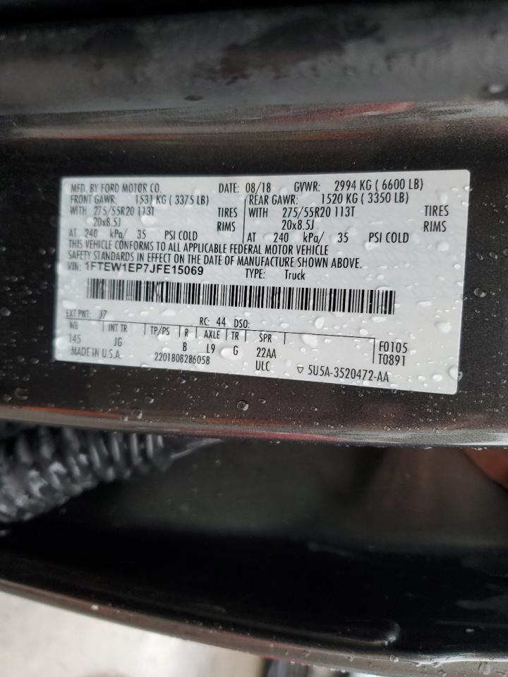 1FTEW1EP7JFE15069 2018 Ford F150 Supercrew