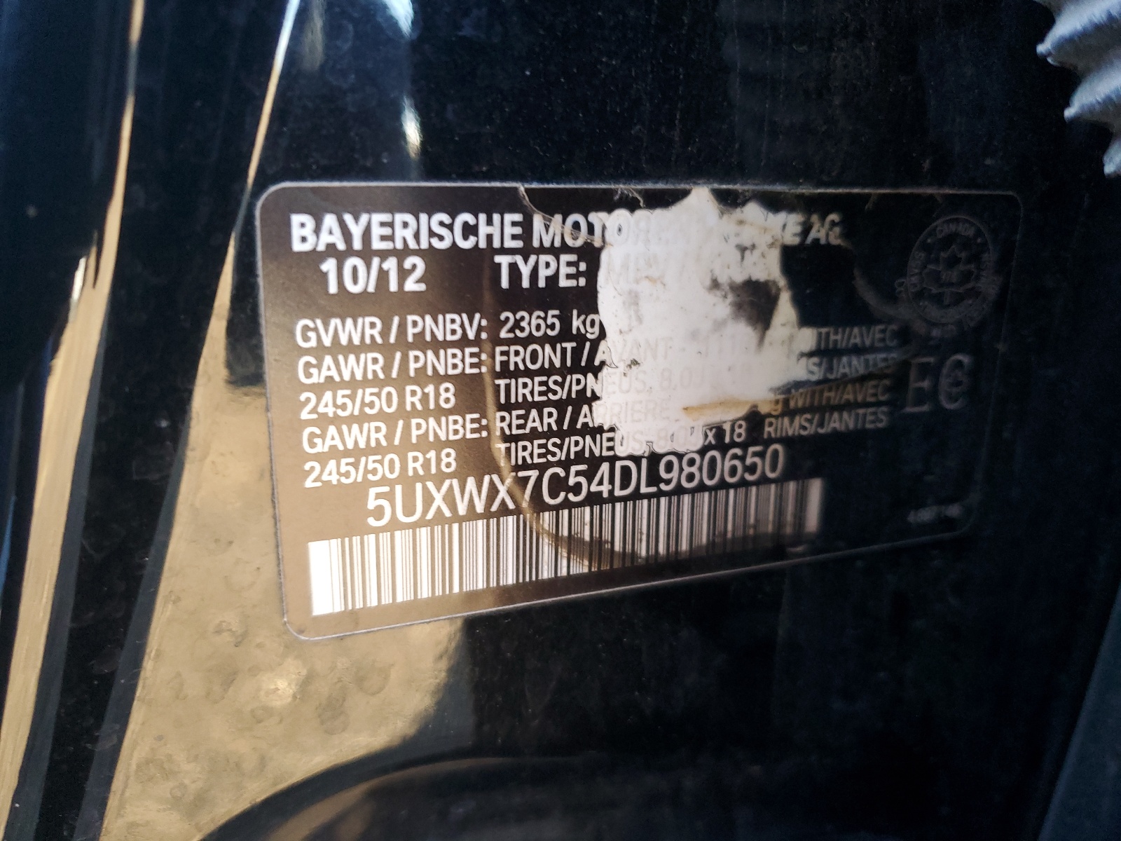 5UXWX7C54DL980650 2013 BMW X3 xDrive35I