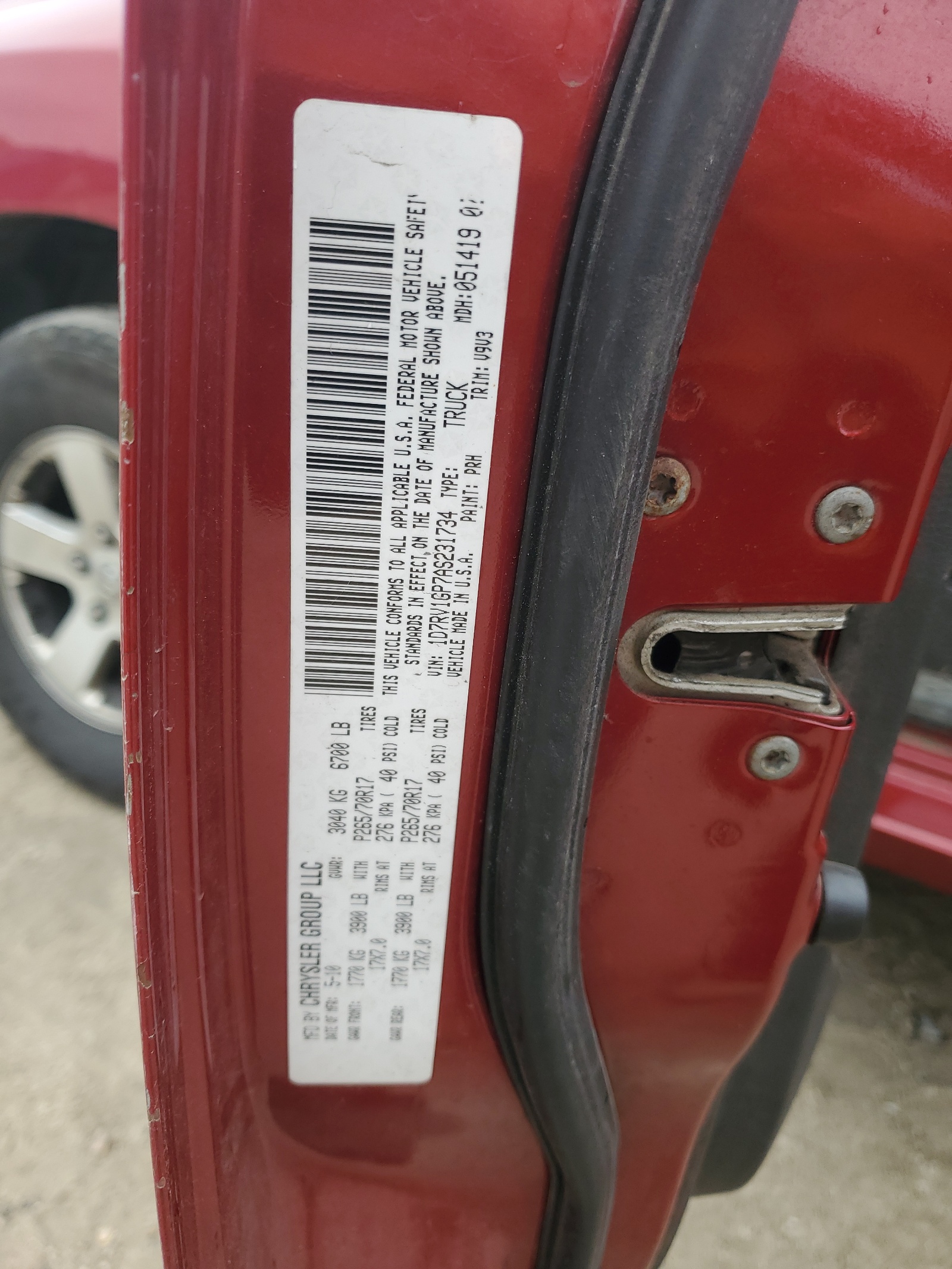 1D7RV1GP7AS231734 2010 Dodge Ram 1500