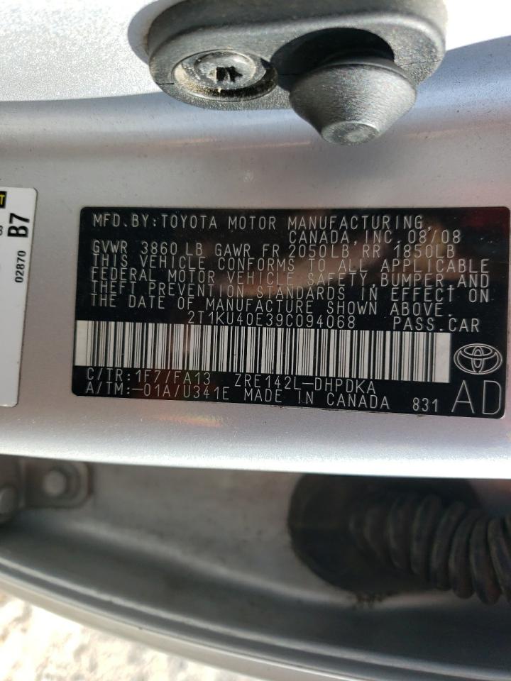 2T1KU40E39C094068 2009 Toyota Corolla Matrix