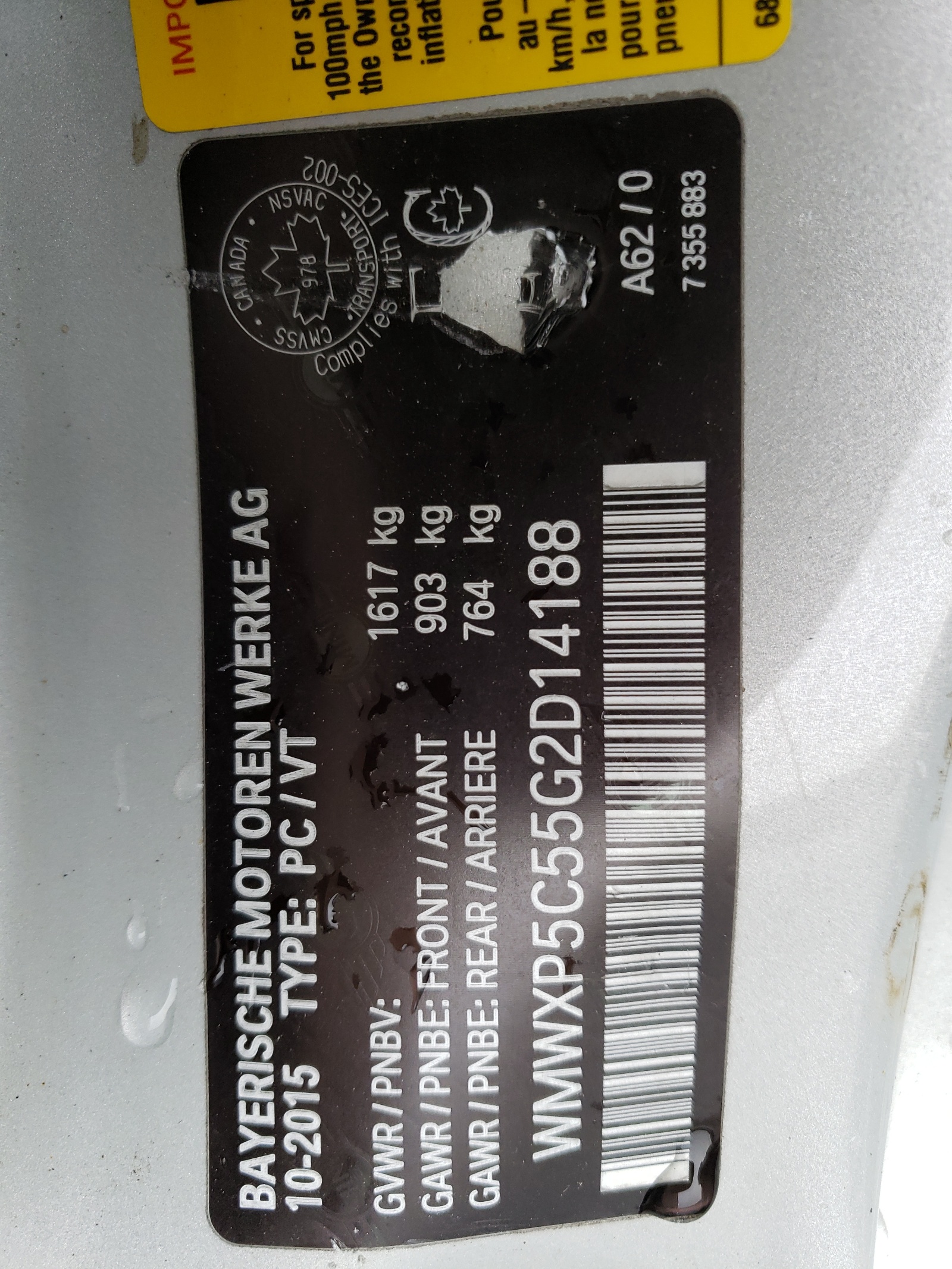 WMWXP5C55G2D14188 2016 Mini Cooper