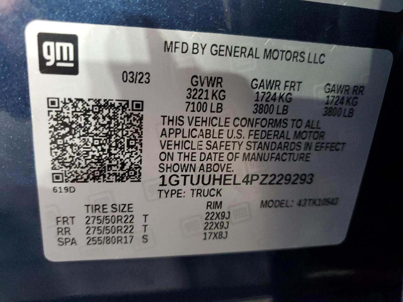 1GTUUHEL4PZ229293 2023 GMC Sierra K1500 Denali Ultimate