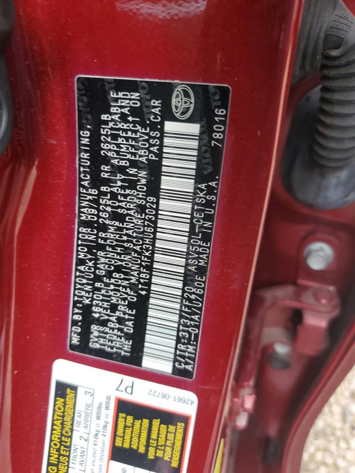 VIN 4T1BF1FK3HU673029 2017 TOYOTA CAMRY no.12