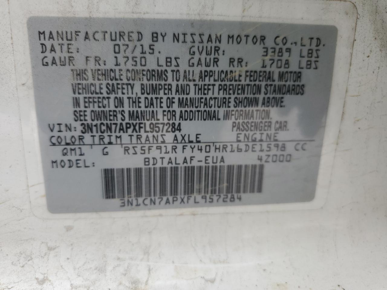 2015 Nissan Versa - Image 12