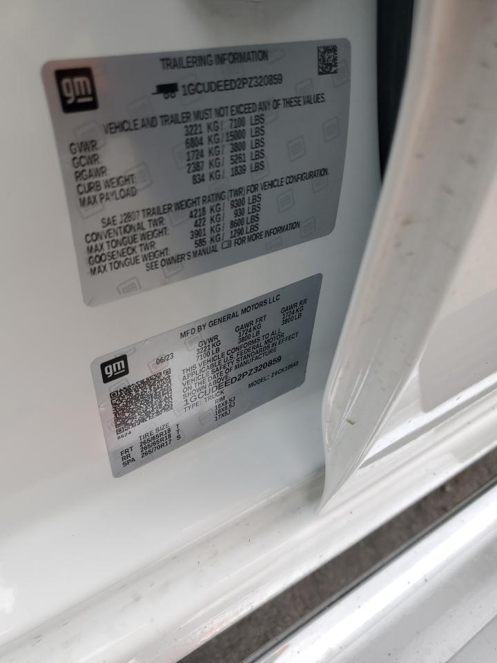 2023 Chevrolet Silverado K1500 Rst VIN: 1GCUDEED2PZ320859 Lot: 80686954