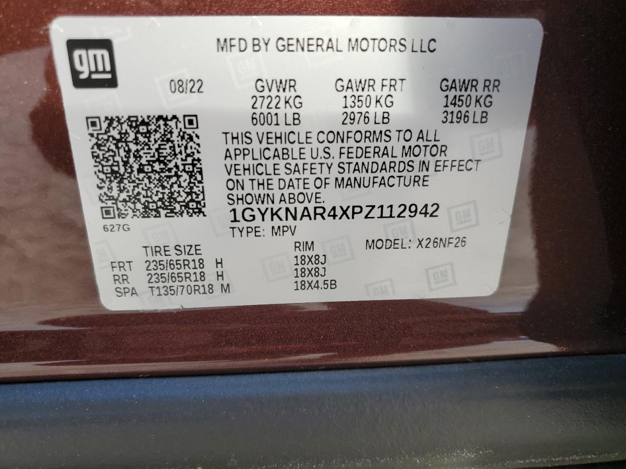 2023 Cadillac Xt5 Luxury VIN: 1GYKNAR4XPZ112942 Lot: 79266014