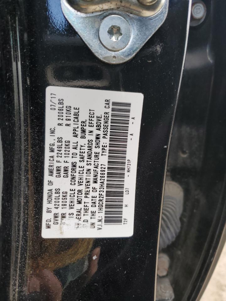 1HGCR2F33HA266927 HONDA ACCORD 2017