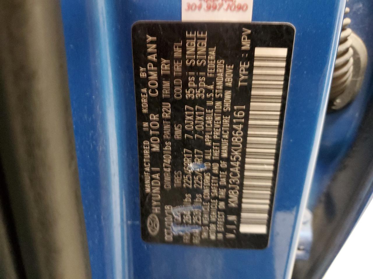 2019 Hyundai Tucson Limited VIN: KM8J3CA45KU864161 Lot: 79133984