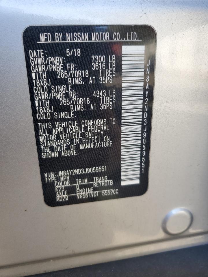 JN8AY2ND3J9059551 2018 NISSAN ARMADA - Image 13