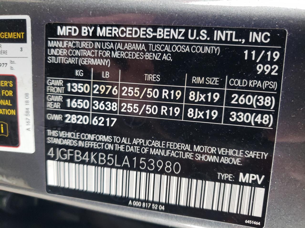 2020 Mercedes-Benz Gle 350 4Matic VIN: 4JGFB4KB5LA153980 Lot: 79225474