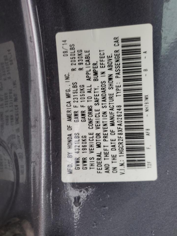 1HGCR2F8XFA026248 2015 HONDA ACCORD - Image 14