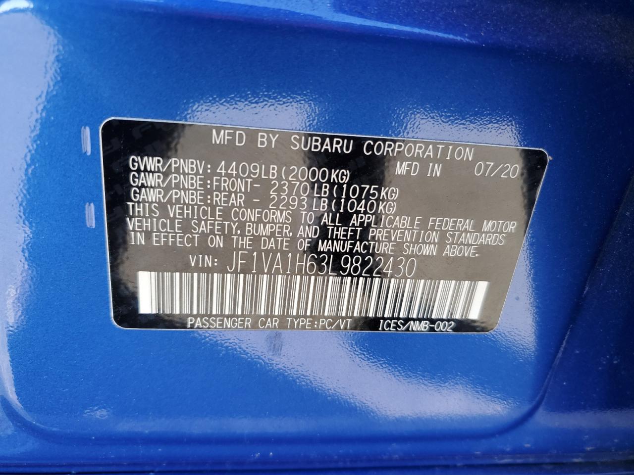 2020 Subaru WRX - Image 12