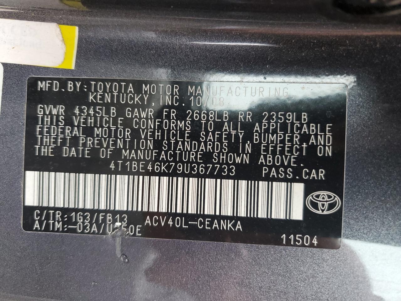 2009 Toyota Camry - Image 12