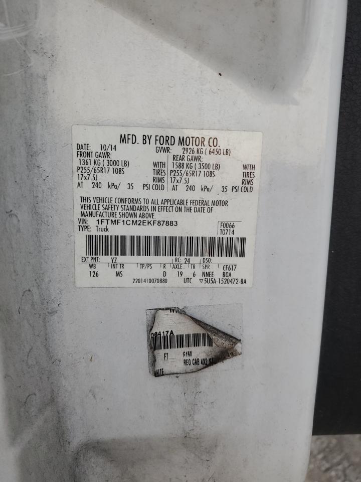 2014 Ford F150 VIN: 1FTMF1CM2EKF87883 Lot: 78996334