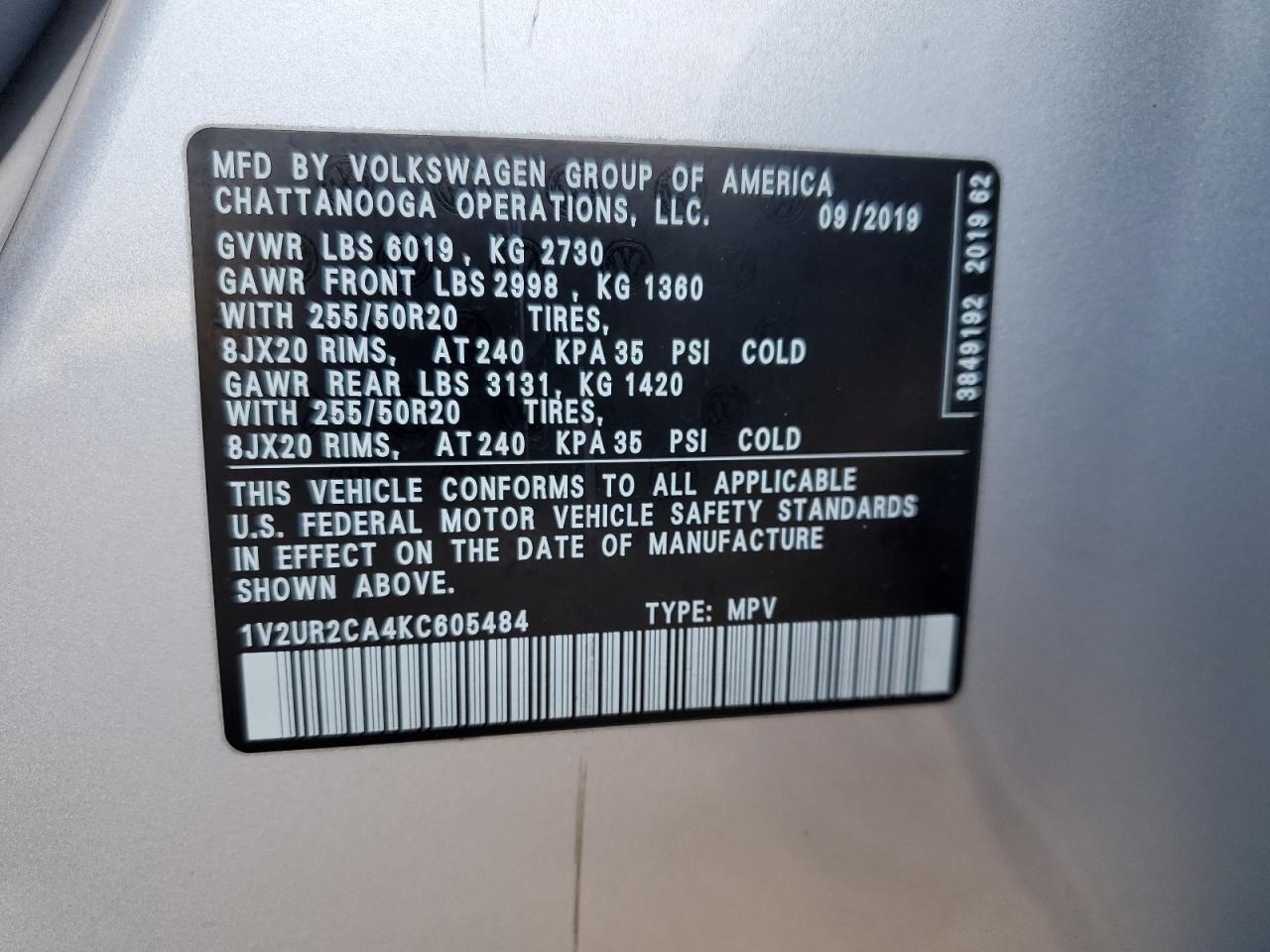 2019 Volkswagen Atlas - Image 14