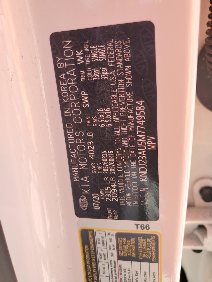 2021 Kia Soul Lx VIN: KNDJ23AU5M7749584 Lot: 82915004