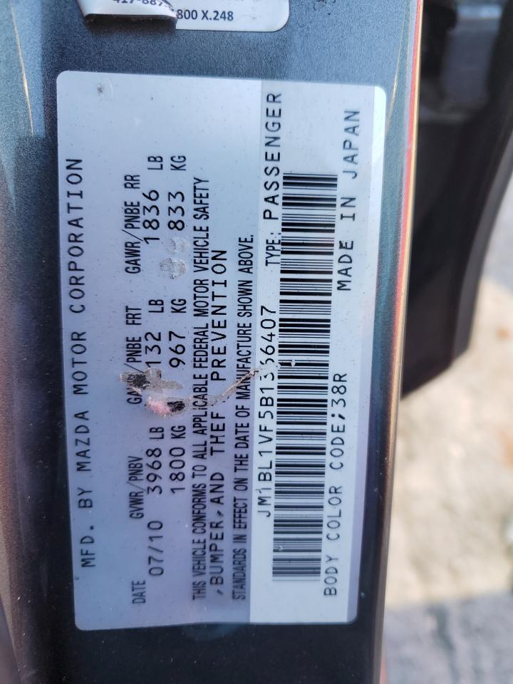 2011 Mazda 3 I VIN: JM1BL1VF5B1366407 Lot: 81336234