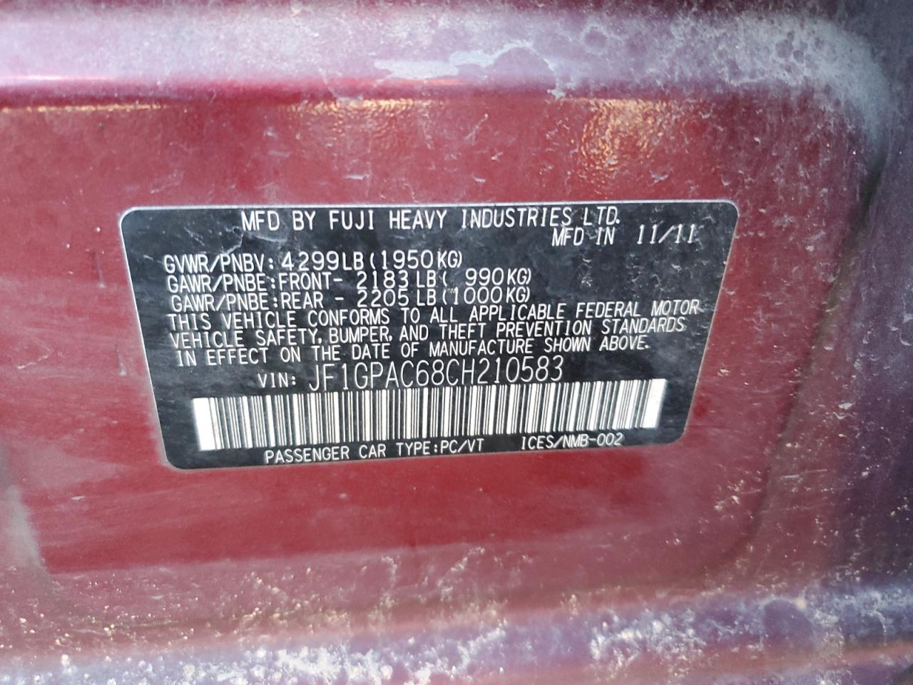 2012 Subaru Impreza - Image 12