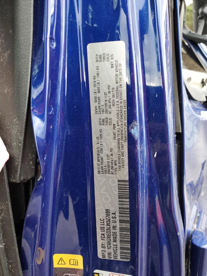 2020 Jeep Wrangler Unlimited Sahara VIN: 1C4HJXEG3LW327699 Lot: 81929904