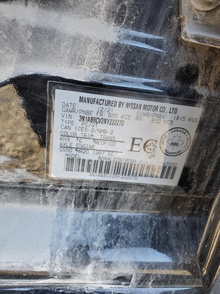 3N1AB8CV2NY222270 NISSAN SENTRA 2022