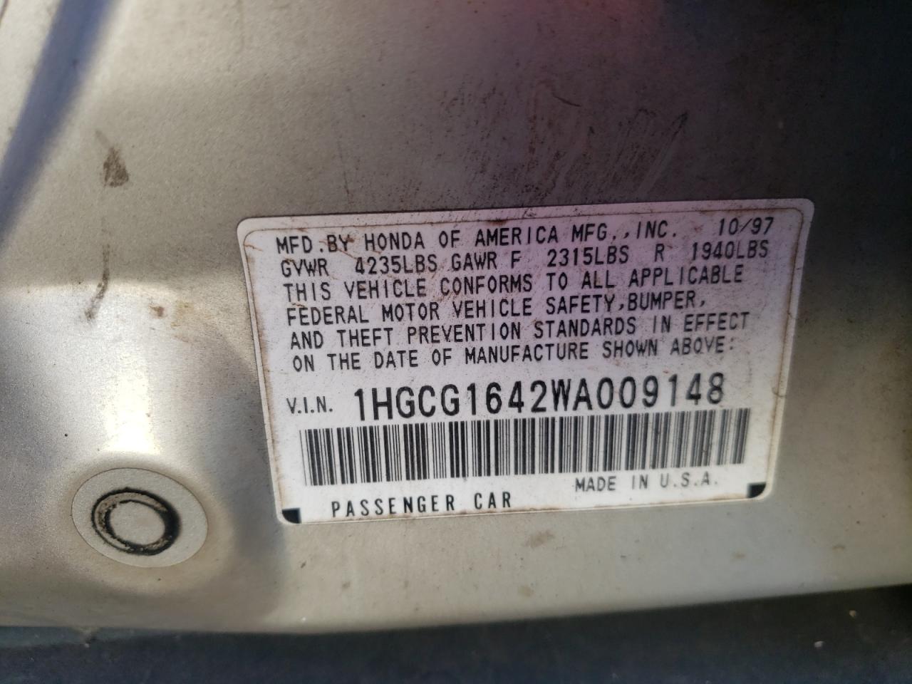 1998 Honda Accord - Image 12