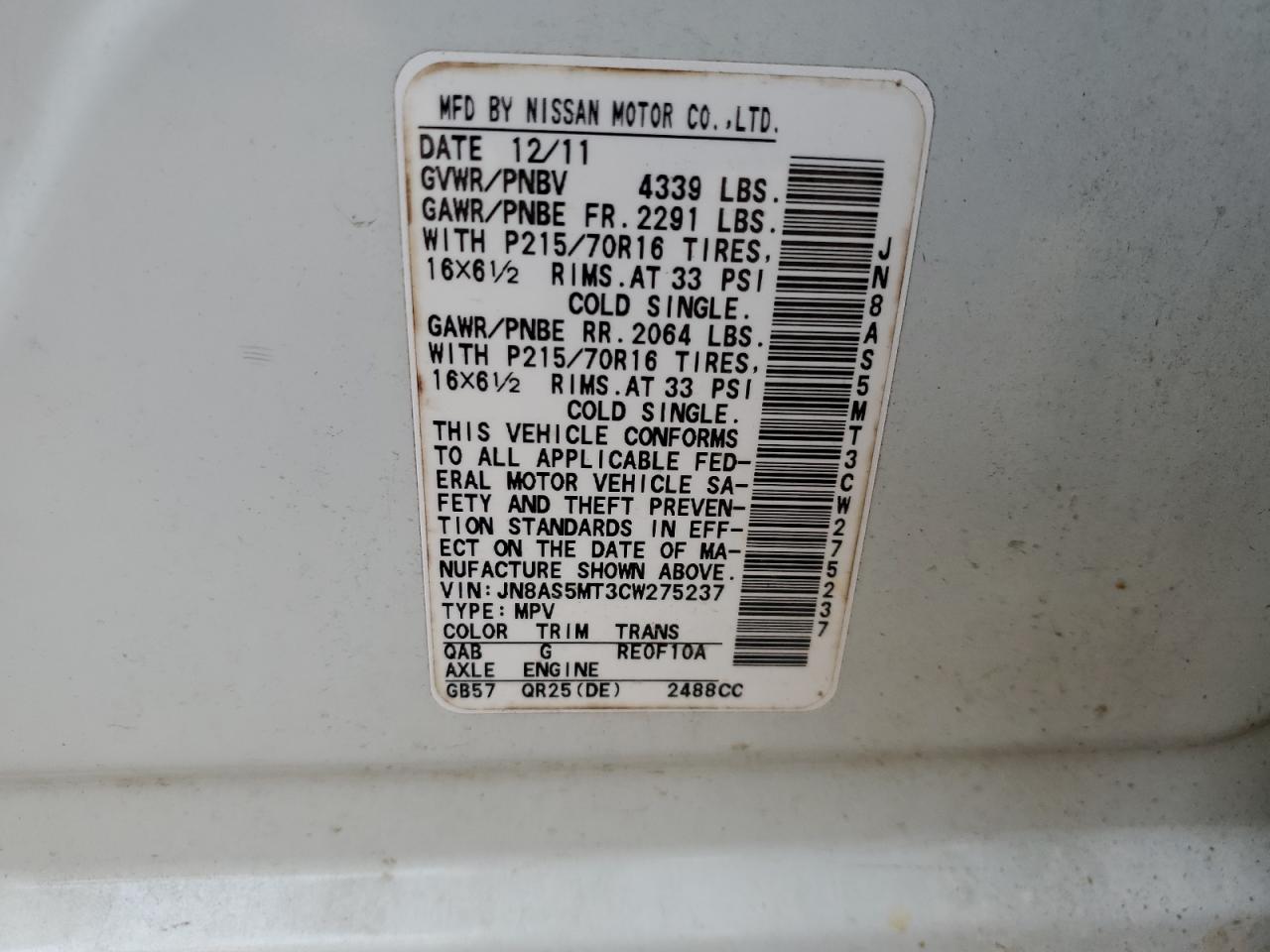 2012 Nissan Rogue - Image 13